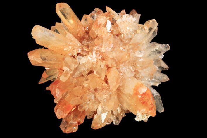 Orange Creedite Crystal Cluster - Durango, Mexico #84205